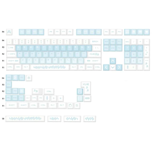Ethereal Snow Custom Keycaps