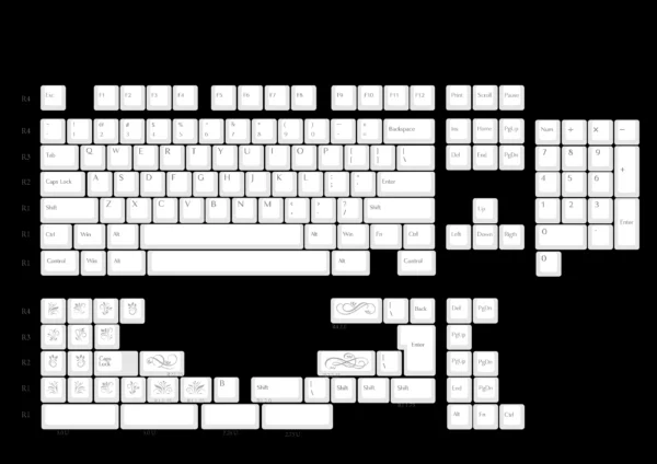 Opal Glow Keycaps