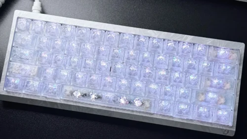 Frosted Crackle Custom Keycaps