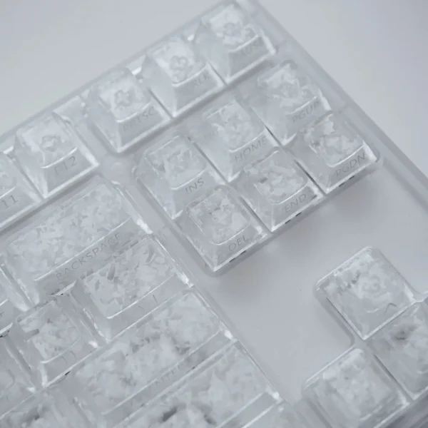 Frosted Crackle Custom Keycaps