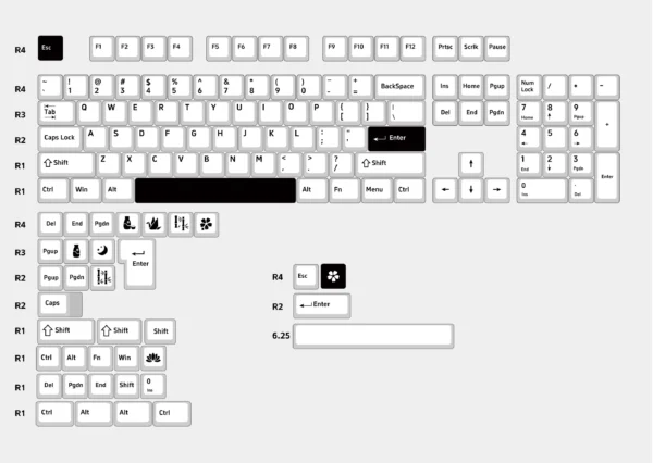Stellar Eclipse Dual Tone Keycaps