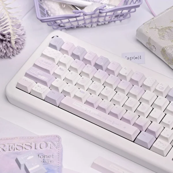 IMG_9379 Sylph Lavender Ivory Keycaps