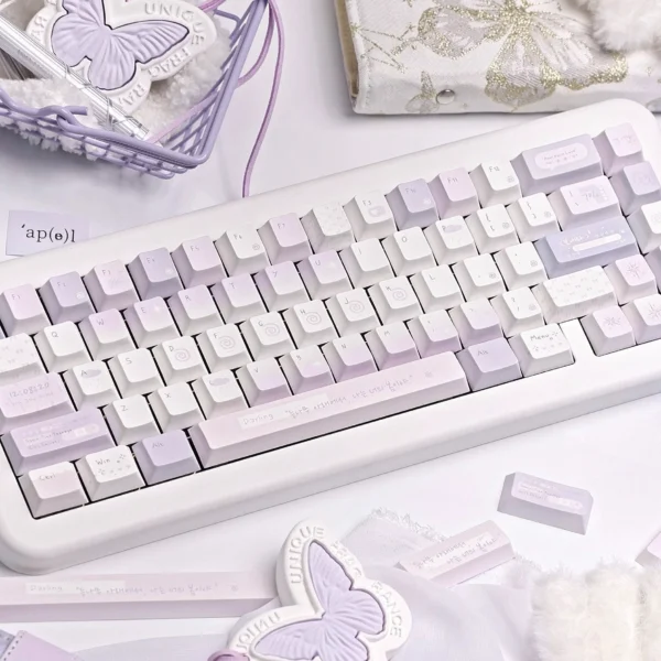 IMG_9382 Sylph Lavender Ivory Keycaps